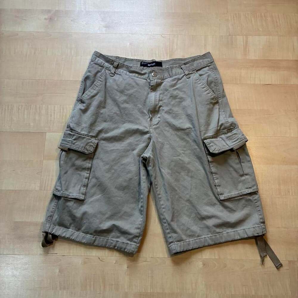 PJ Mark Vintage Y2K Longline Cargo Shorts Khaki Tan 38